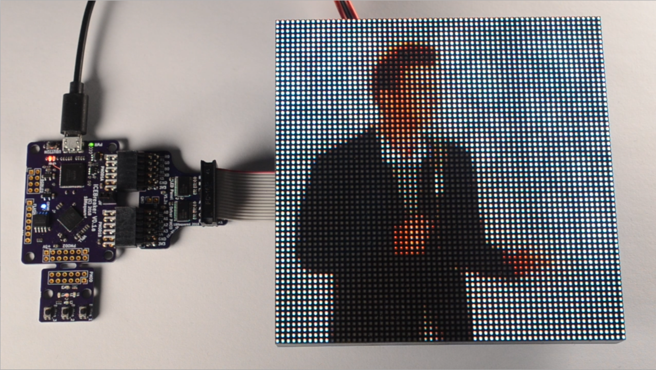 RGB LED Panel 64x64 pixels 2mm pitch 128x128mm (Discontinued